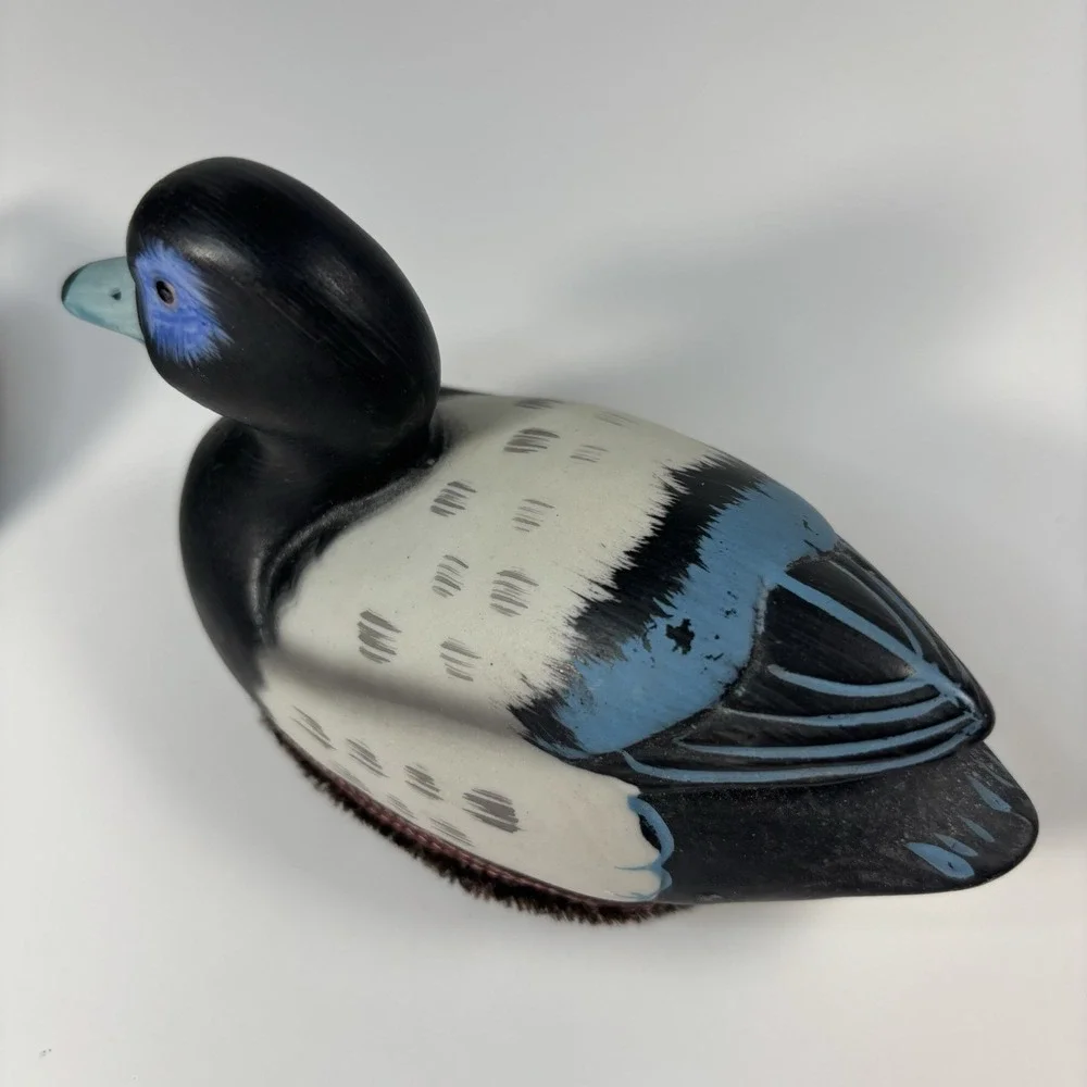 Vintage Jasco Ceramic Duck Lint Remover Duck Decoy Figure